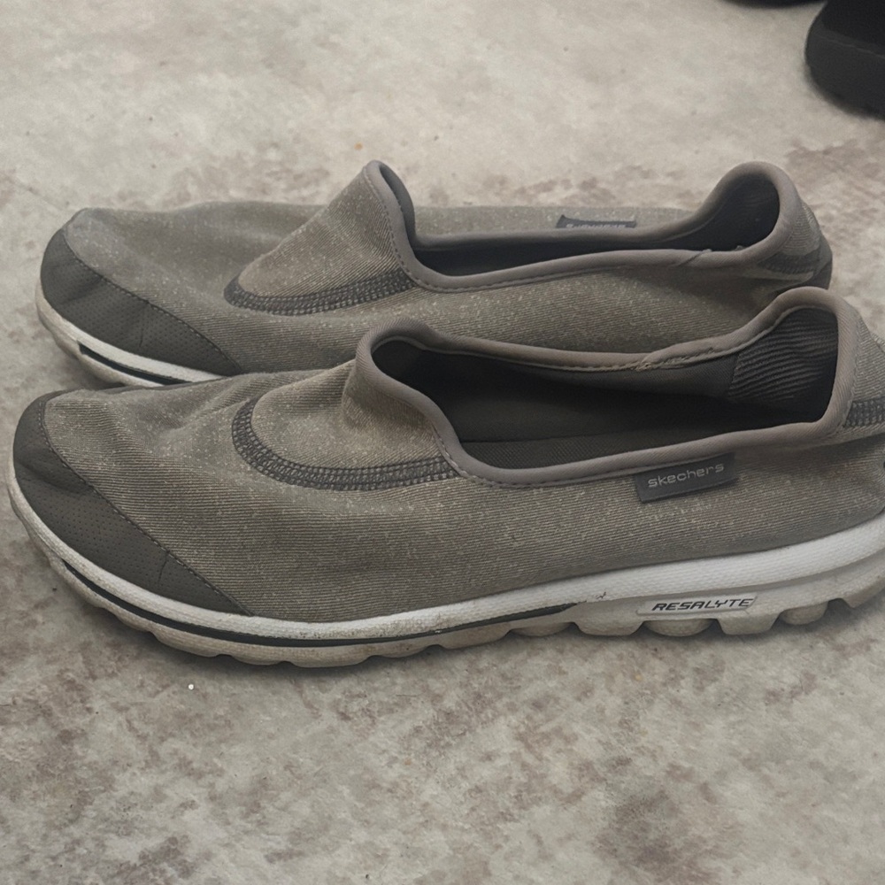 Skechers Gray Slip-On Sneakers for woman